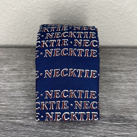 Rooster Men’s Cotton Square Bottom Necktie Ironic Necktie Word Design 55” X 3” - Picture 1 of 5